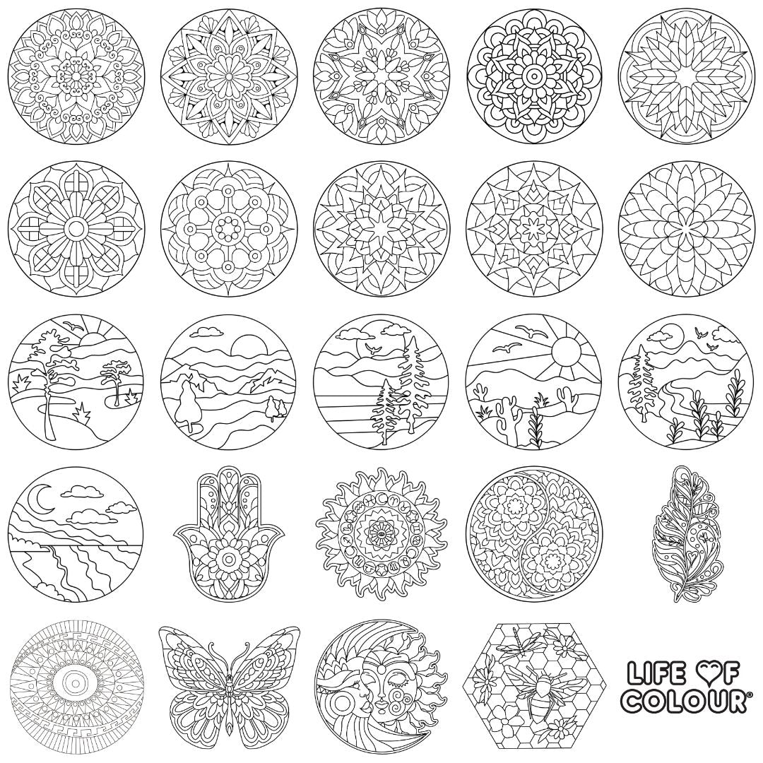 Mandala Colour-In Sticker Pack