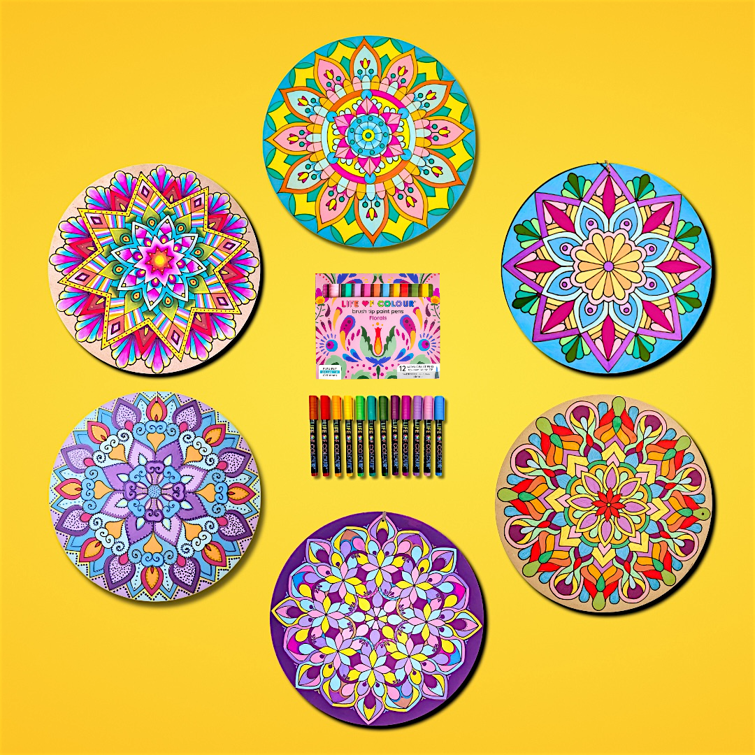 Life of Colour Mega Mandala Painting Kit - Bundle of 6