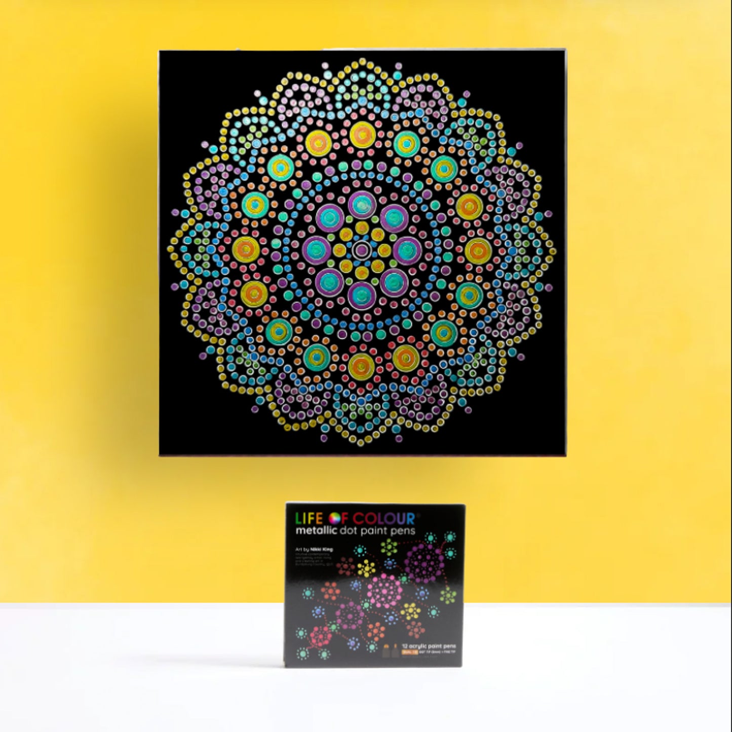 Metal Poster Tile Painting Kit - Black