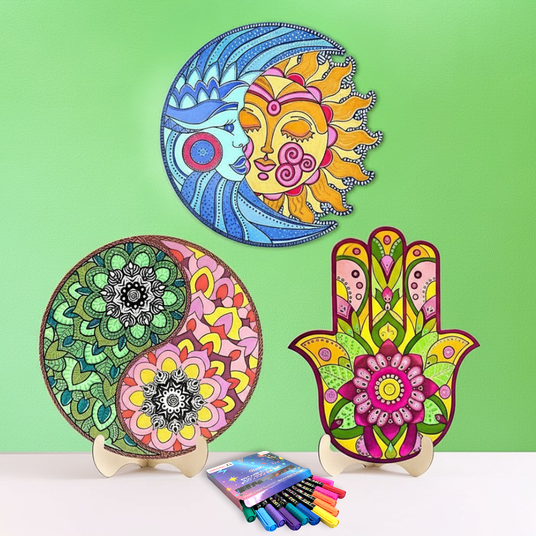 Mystical Collection Bundle - Hamsa, Sun & Moon and Yin Yang