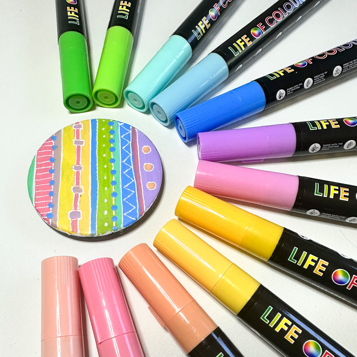 Pastel Dreams 3mm Medium Tip Acrylic Paint Pens - Set of 12