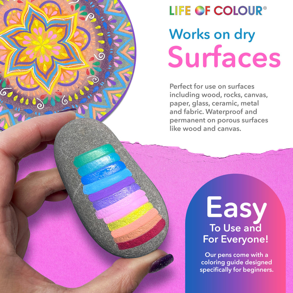 Vivid Brush Tip Acrylic Paint Pens - Set of 12 – Life of Colour
