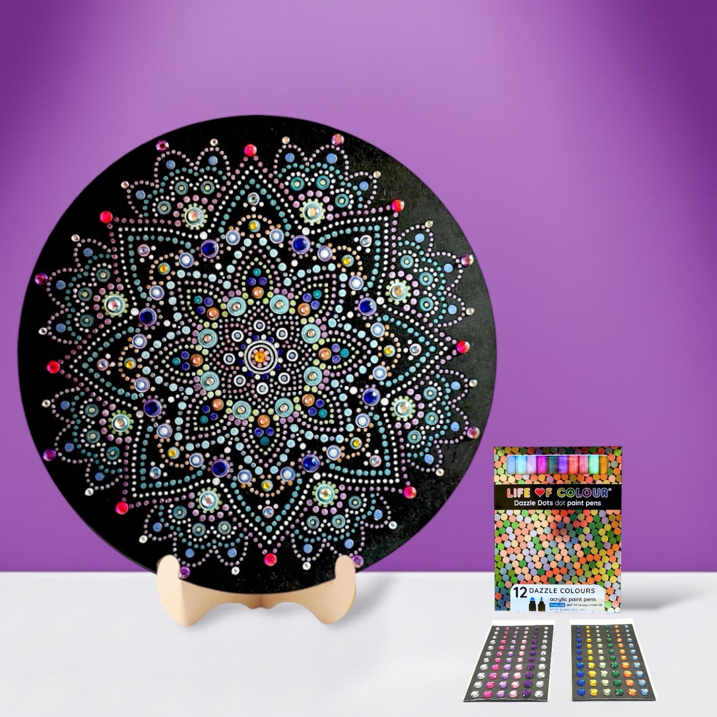 Life of Colour Dot Mandala Painting Kit - Pegasus