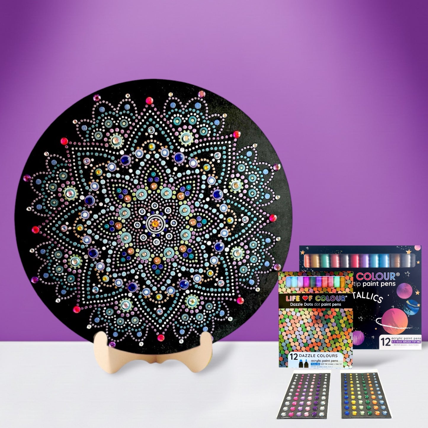 Life of Colour Dot Mandala Painting Kit - Pegasus