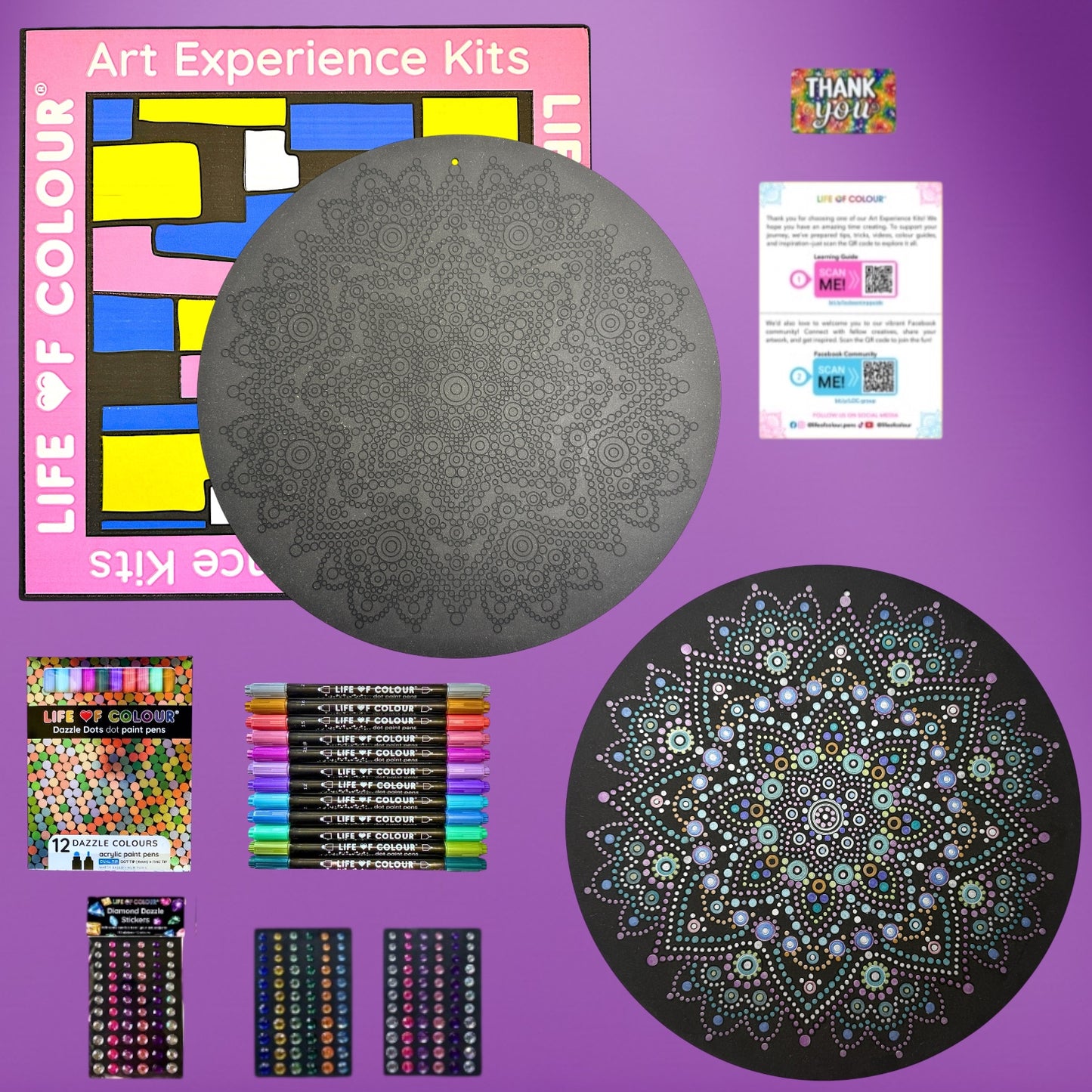 Life of Colour Dot Mandala Painting Kit - Pegasus