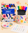 Jesmonite® x Life of Colour Classic Colour Dual Tip Acrylic Paint Pens - Set of 12 - Image 2