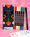 Jesmonite® x Life of Colour Classic Colour Dual Tip Acrylic Paint Pens - Set of 6 - Image 1