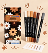 Jesmonite® x Life of Colour Natural Colour Dual Tip Acrylic Paint Pens - Set of 6 - Image 1