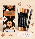 Jesmonite® x Life of Colour Natural Colour Dual Tip Acrylic Paint Pens - Set of 6