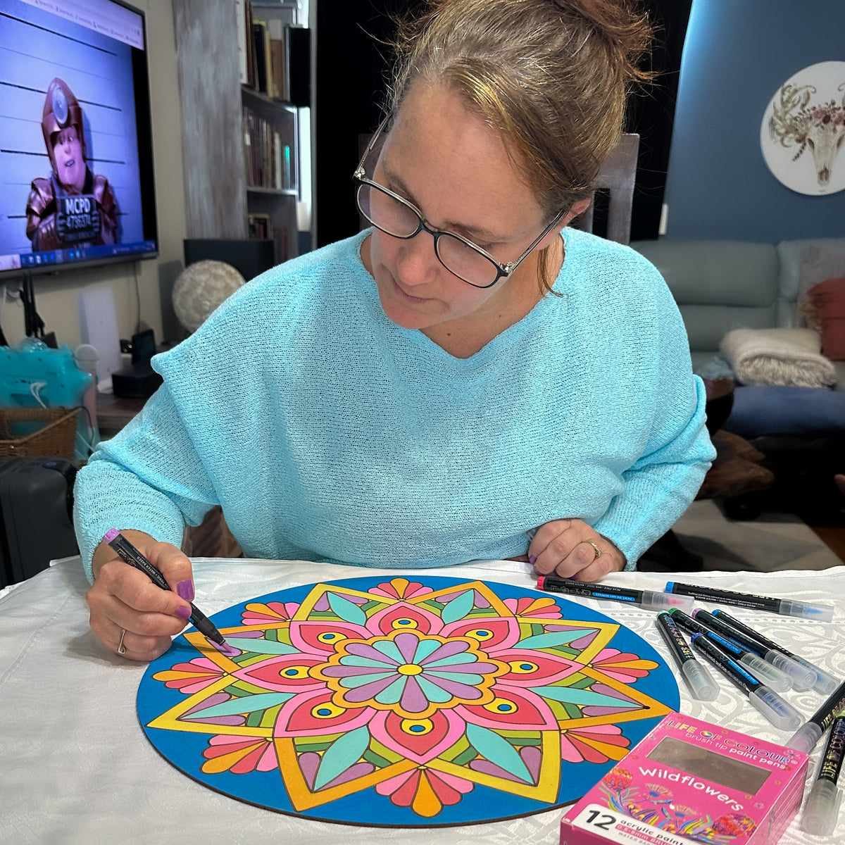 Life of Colour Mandala Painting Kit - In Bloom (Wildflowers)