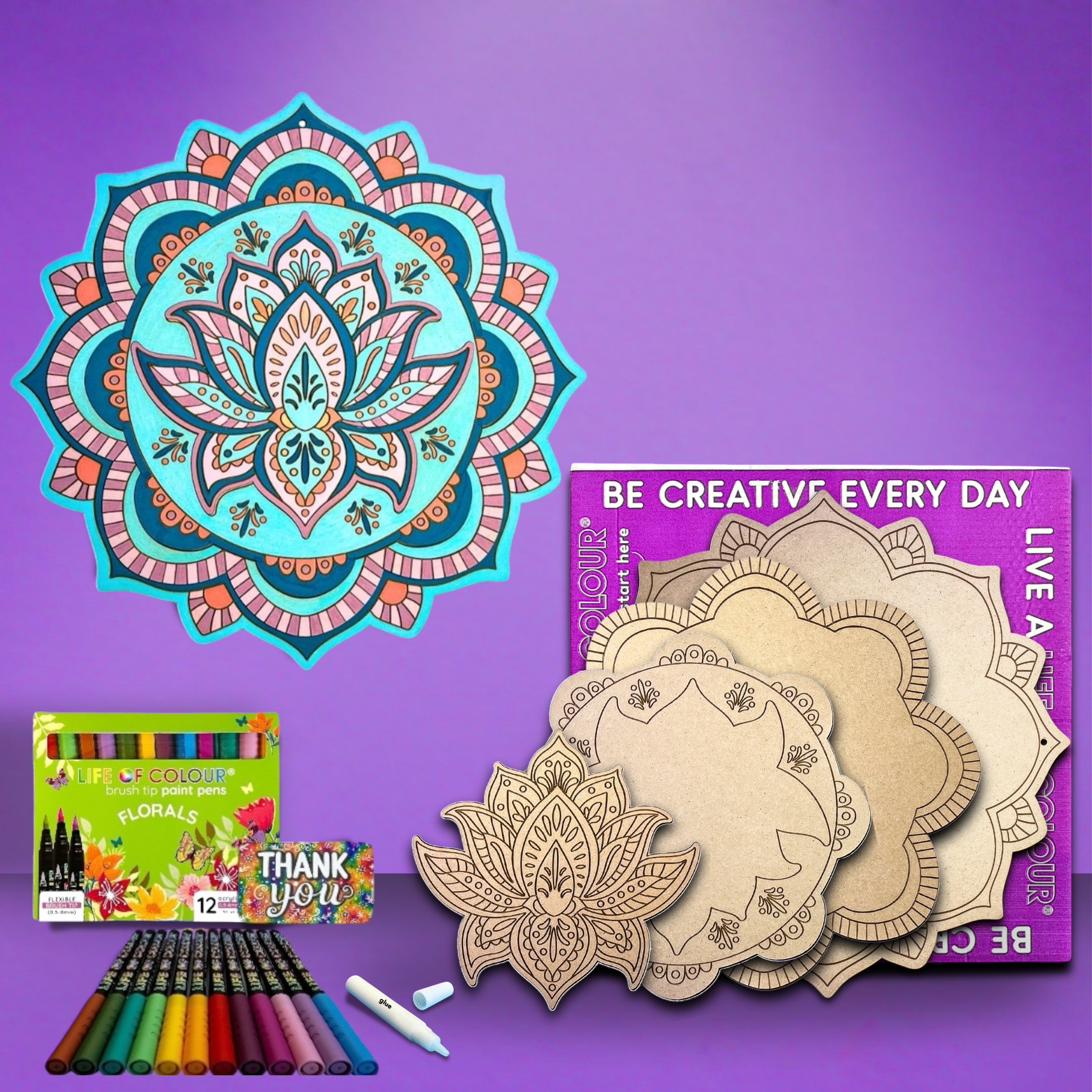 Life of Colour 3D Mandala - Aurora Lotus