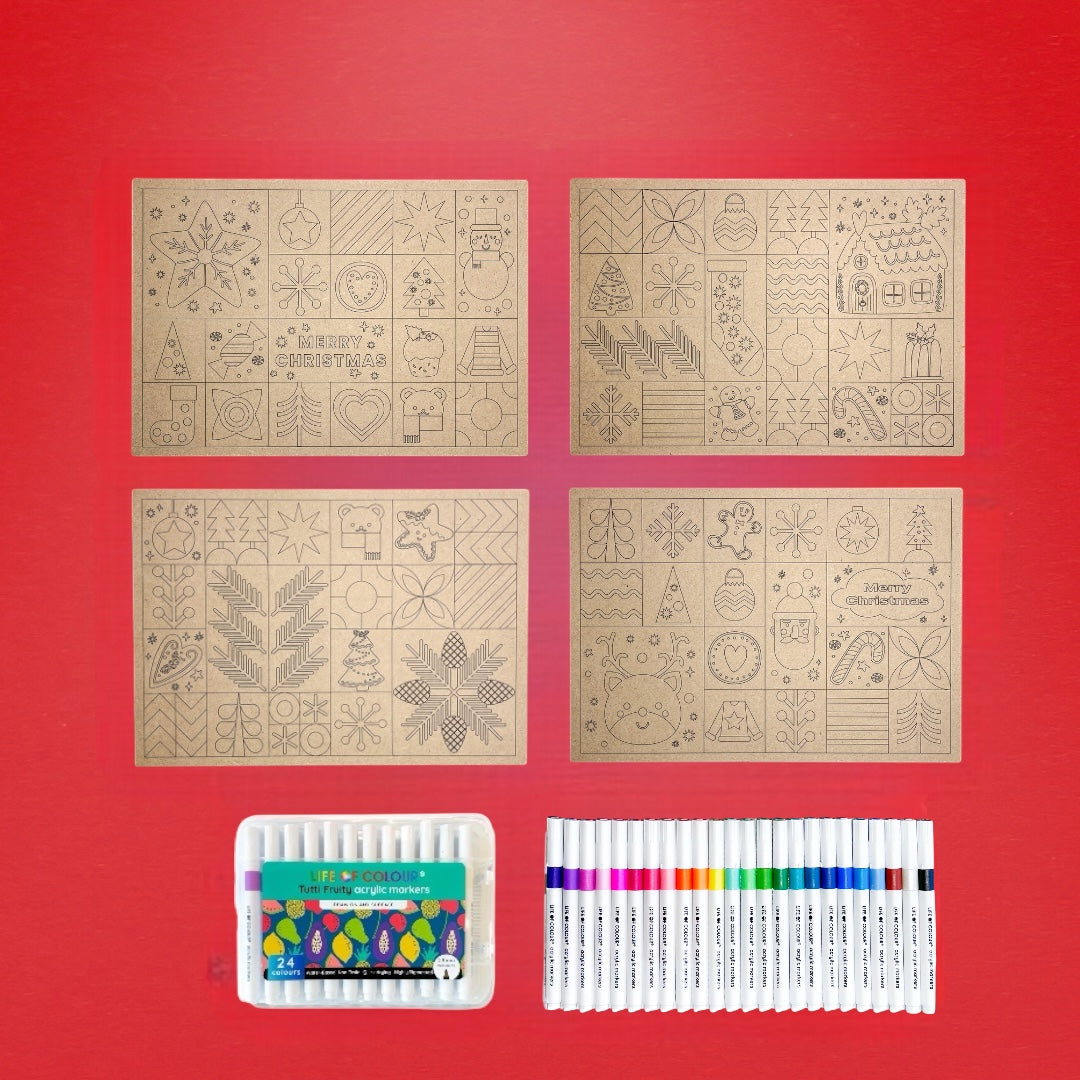 Life of Colour Christmas Placemats - Set of 4