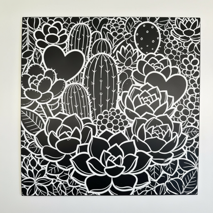 Metal Poster Painting Kit - Cactus