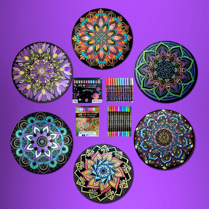 Life of Colour Mandala Mega Galaxy Painting Kit - Bundle of 6
