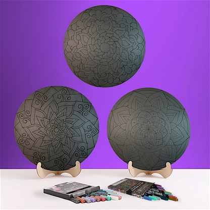 Life of Colour Mandala Galaxy Painting Kit Bundle of 3 - Comet, Meteor and Supernova