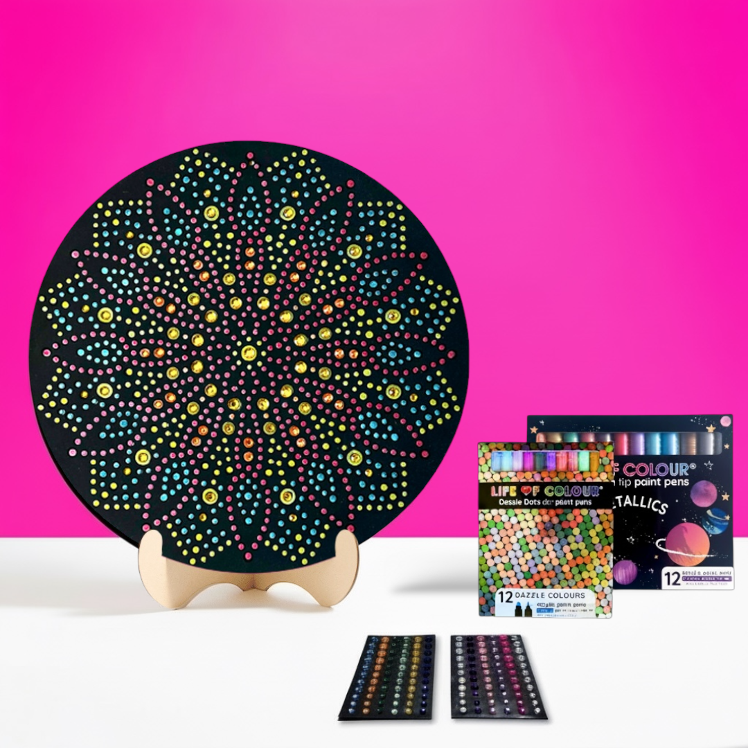 Life of Colour Dot Mandala Painting Kit - Draco (The Dragon)