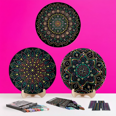 Life of Colour Dot Mandala Painting Kit - Bundle of 3