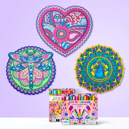 3D Love Nature Boards - Bundle of 3 (Peacock, Heart, Dragonfly)