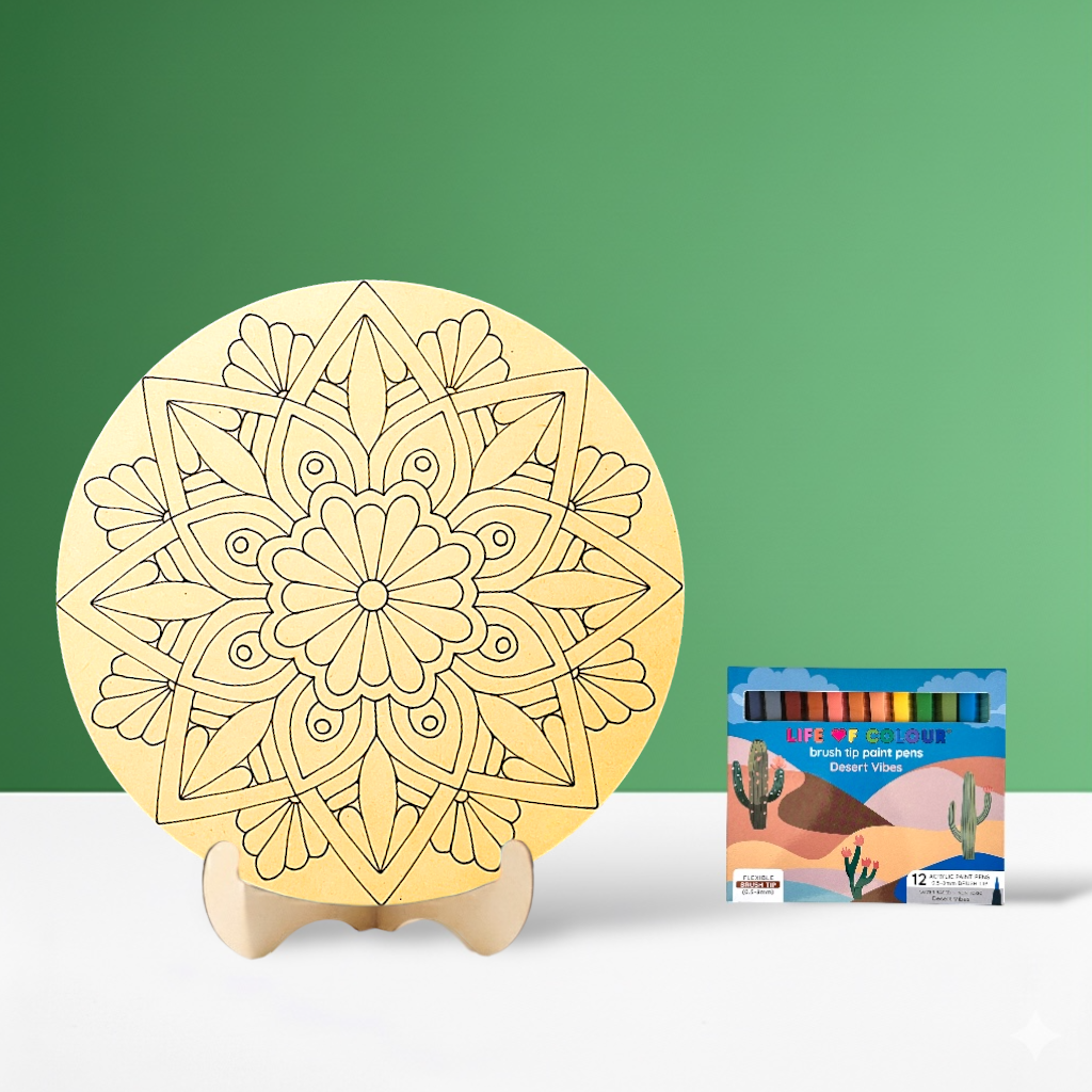 Life of Colour Mandala Painting Kit - In Bloom
