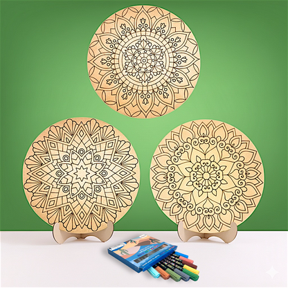 Life of Colour Mandala Painting Kit - Bundle of 3 (Beach, Phoenix and Botanica)