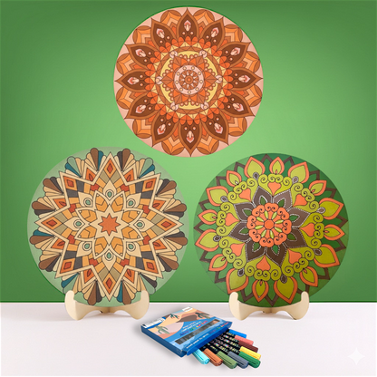 Life of Colour Mandala Painting Kit - Bundle of 3 (Beach, Phoenix and Botanica)