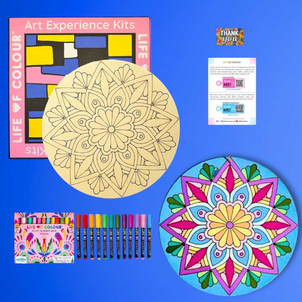 Life of Colour Mandala Painting Kit - In Bloom