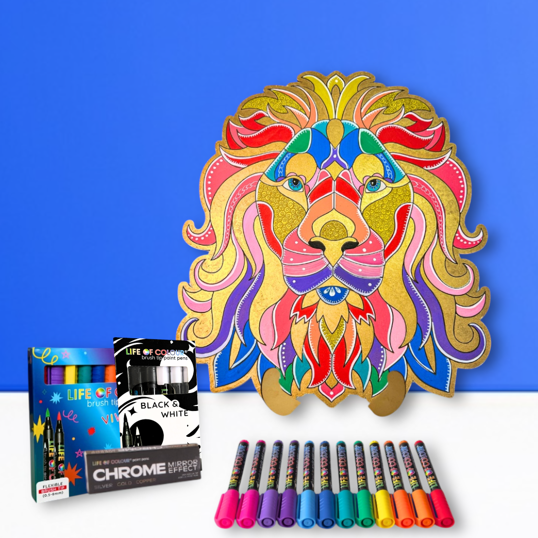 Life of Colour Lion Painting Kit