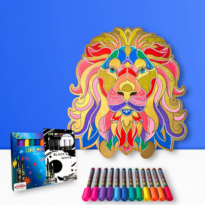 Life of Colour Lion Painting Kit