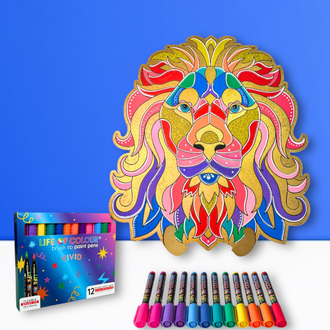 Life of Colour Lion Painting Kit