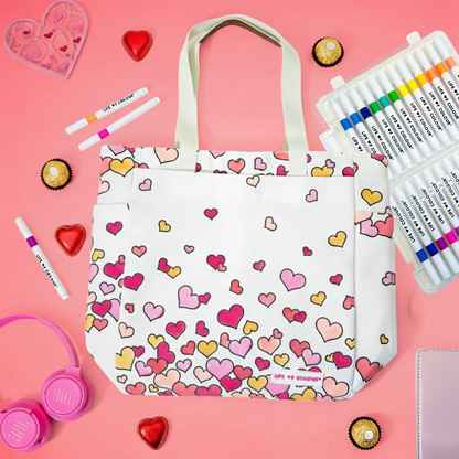DIY Doodle Bag - Falling Hearts