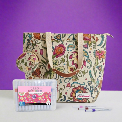 DIY Doodle Bag - Dreamy Flowers design