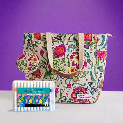 DIY Doodle Bag - Dreamy Flowers design