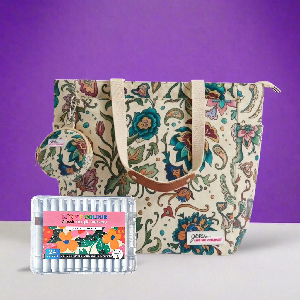 DIY Doodle Bag - Dreamy Flowers design