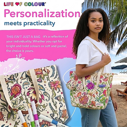 DIY Doodle Bag - Dreamy Flowers design