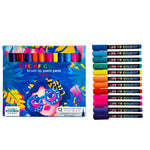 Vivid Brush Tip Acrylic Paint Pens - Set of 12