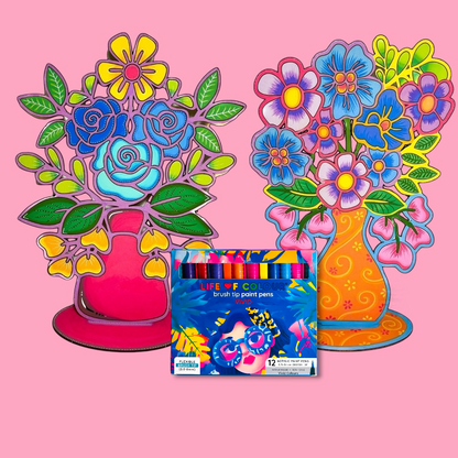 Flowers in Vase Painting Kit - Bundle of 2 Bouquets