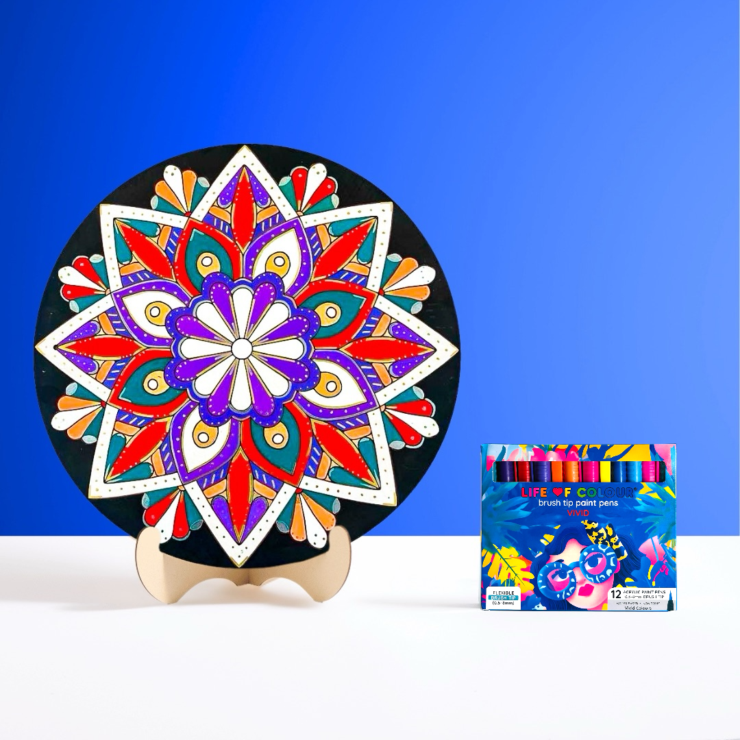 Life of Colour Mandala Painting Kit - In Bloom