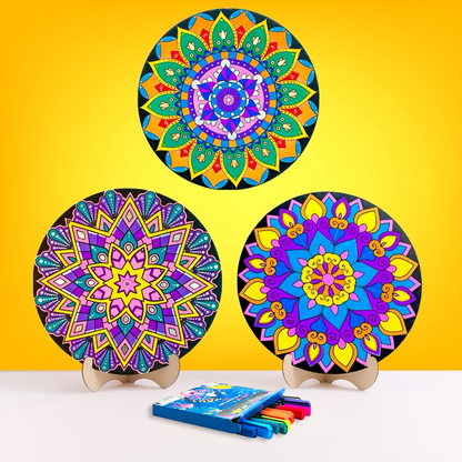 Life of Colour Mandala Painting Kit - Bundle of 3 (Beach, Phoenix and Botanica)