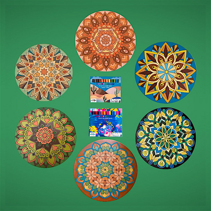 Life of Colour Mega Mandala Painting Kit - Bundle of 6