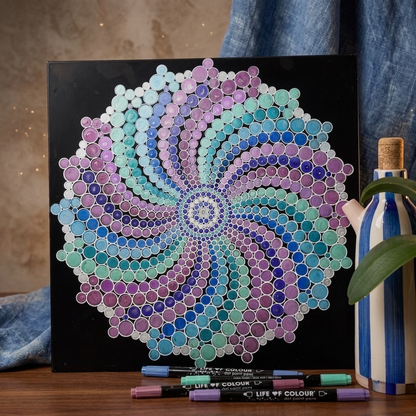 Metal Poster Painting Kit - Spiral Dot