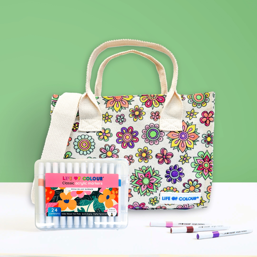 The Creative Tote Bag - Flower Mandala design
