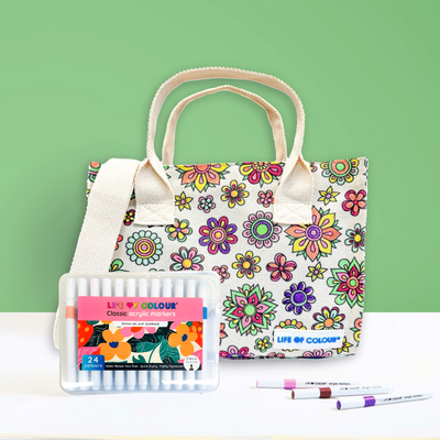 The Creative Tote Bag - Flower Mandala design