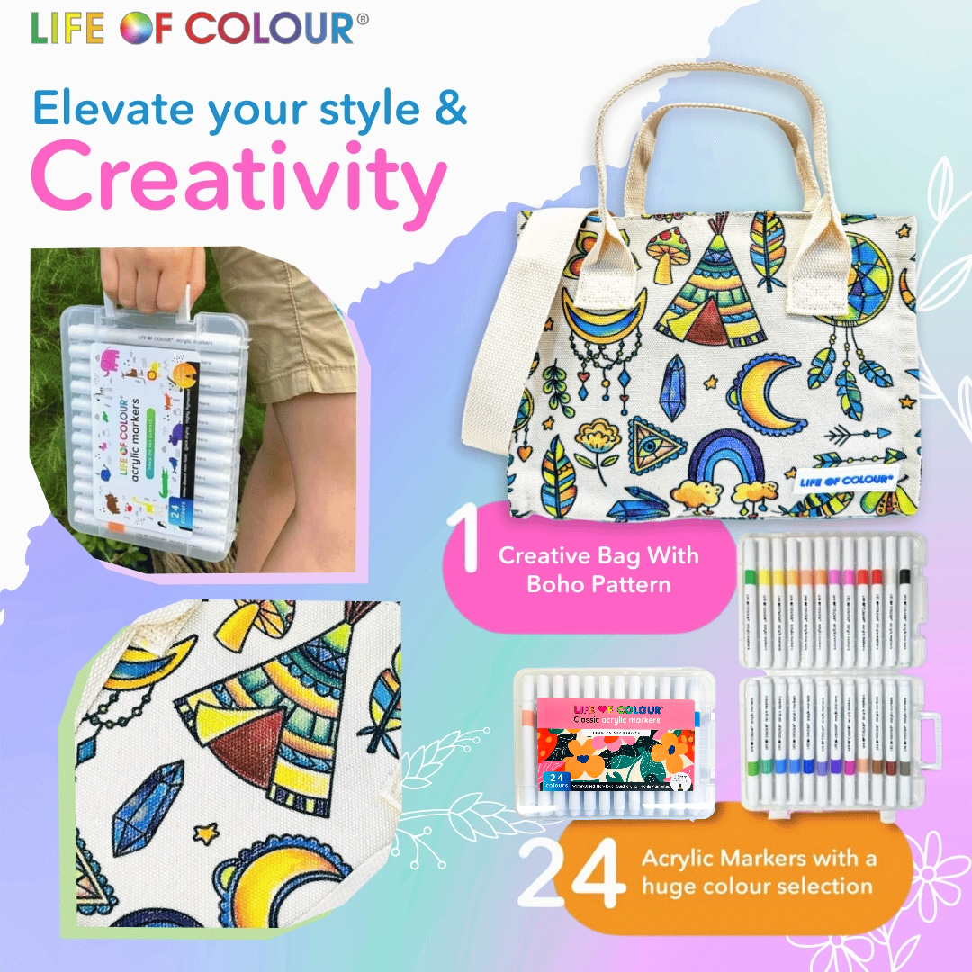The Creative Tote Bag - Boho design