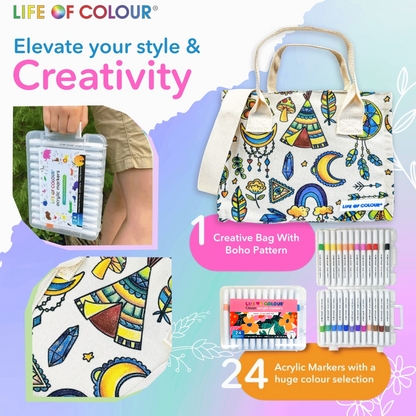 The Creative Tote Bag - Boho design