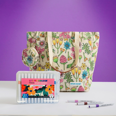 DIY Doodle Bag - Wildflower design