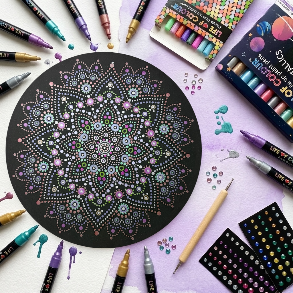 Life of Colour Dot Mandala Painting Kit - Pegasus