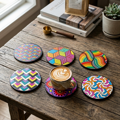 Life of Colour Zendoodle Coaster Kit - Set of 6