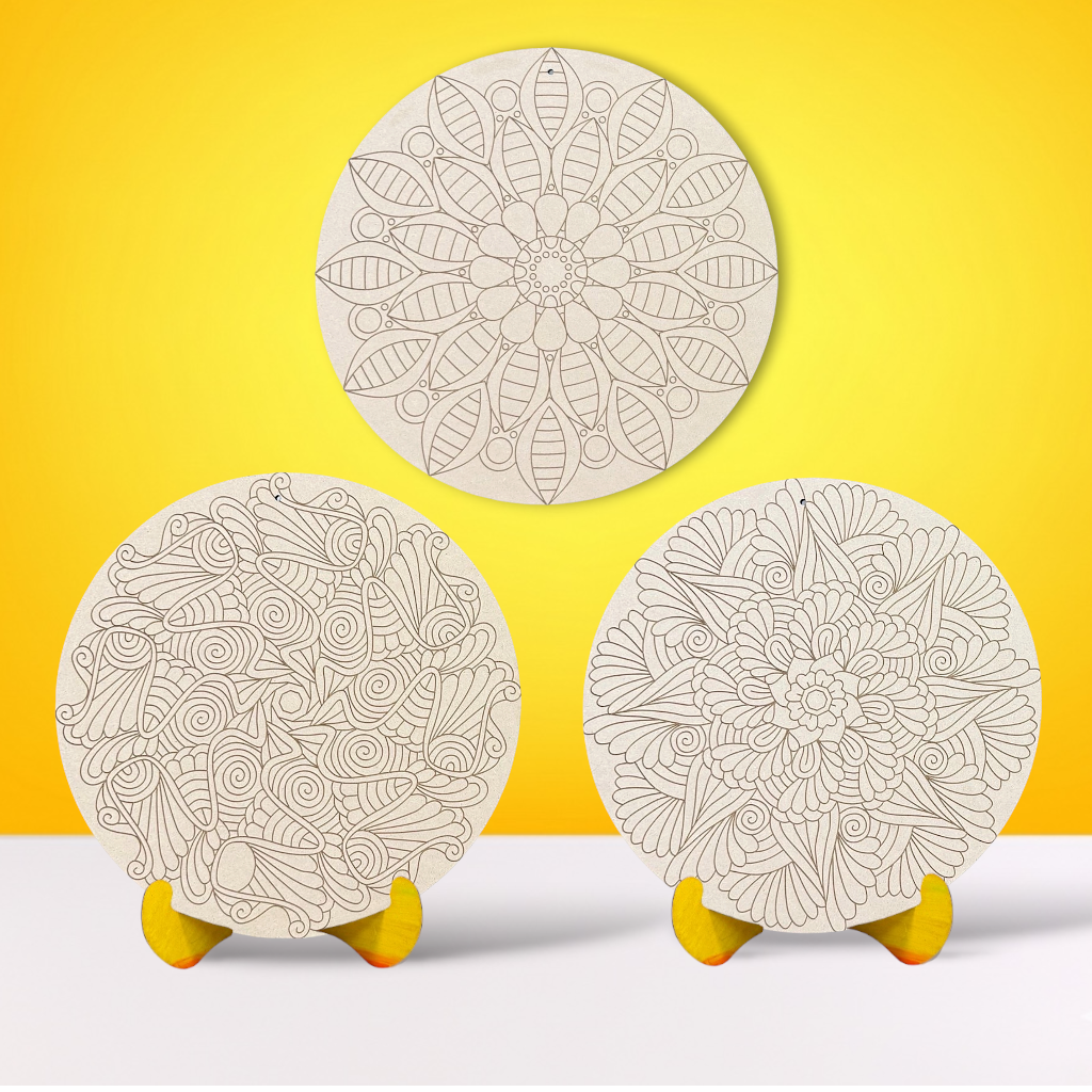 Zendoodle Painting Bundle of 3 - Nautilus, Clam Shell and Cowrie Shell