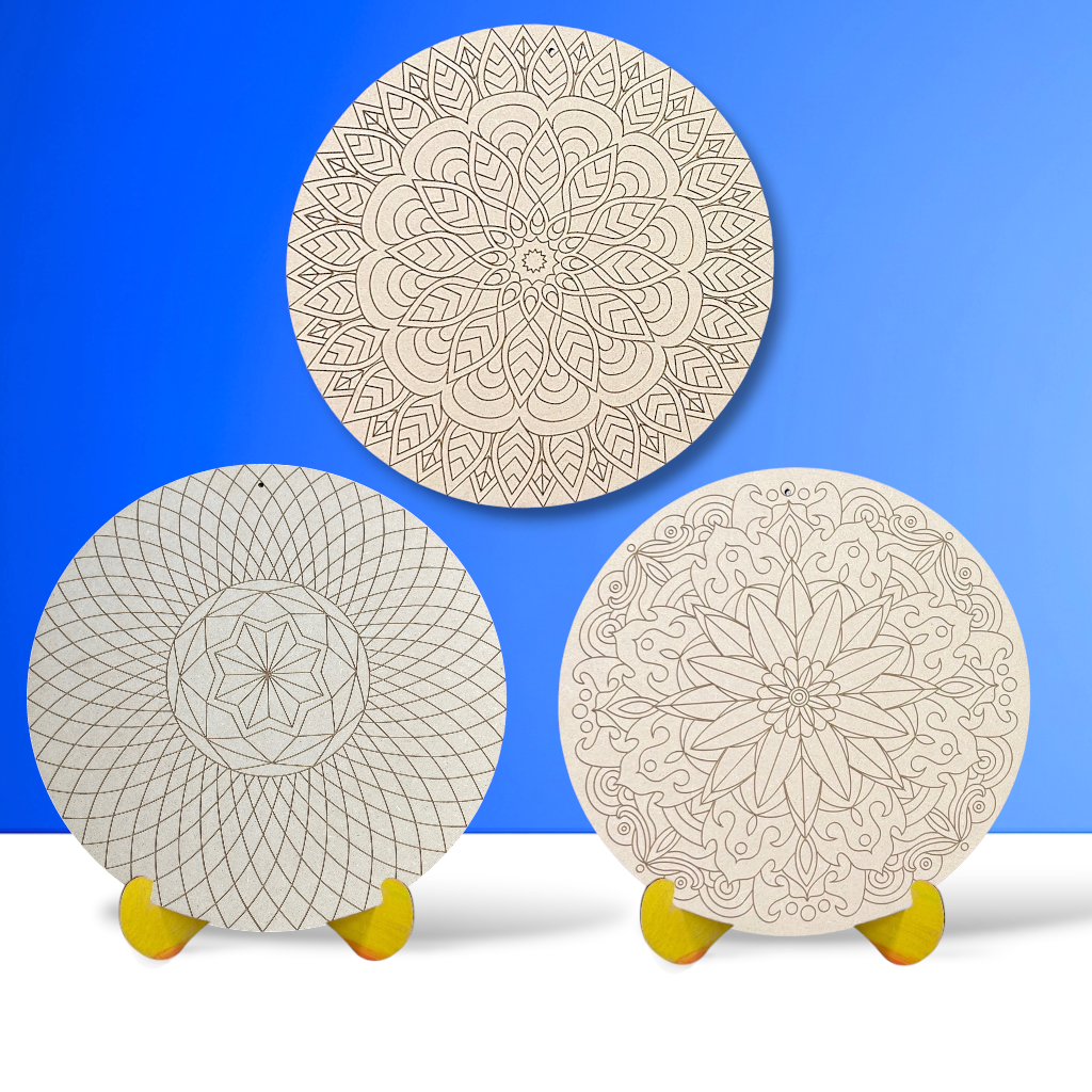 Mandala Painting Kit - Bundle of 3 (Dream Catcher, Solstice, Radial Balance)