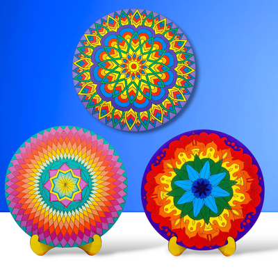 Mandala Painting Kit - Bundle of 3 (Dream Catcher, Solstice, Radial Balance)
